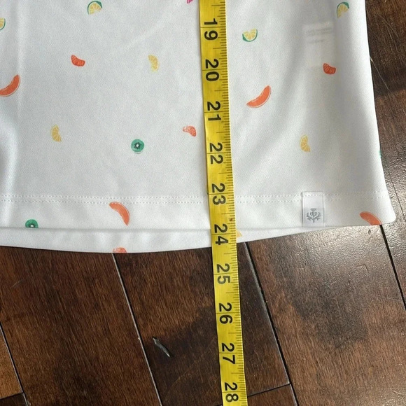 Lady Hagen Sleeveless Golf Polo shirt White Fruit print Size M NWT Tennis Active - Picture 10 of 12